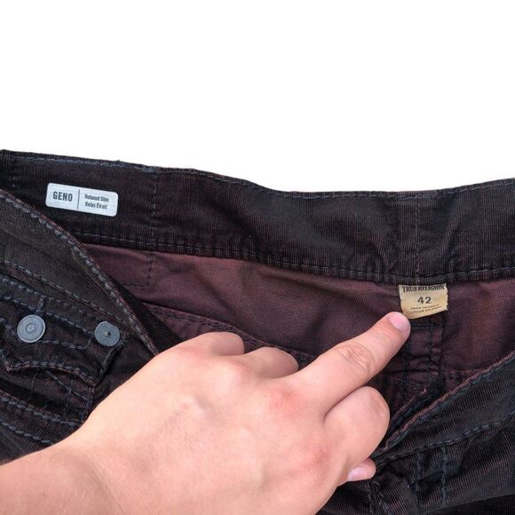 Rare true religion jeans size 42 GENO FLAP T red/Black - Picture 12 of 15